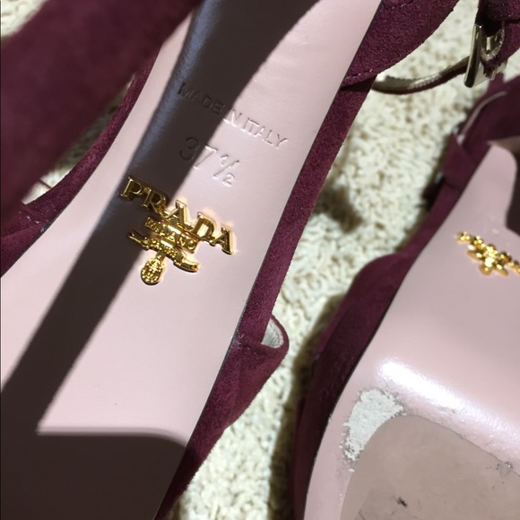 Prada Calzature Donna Platform Heels 37.5 perfect fall color - Picture 6 of 9